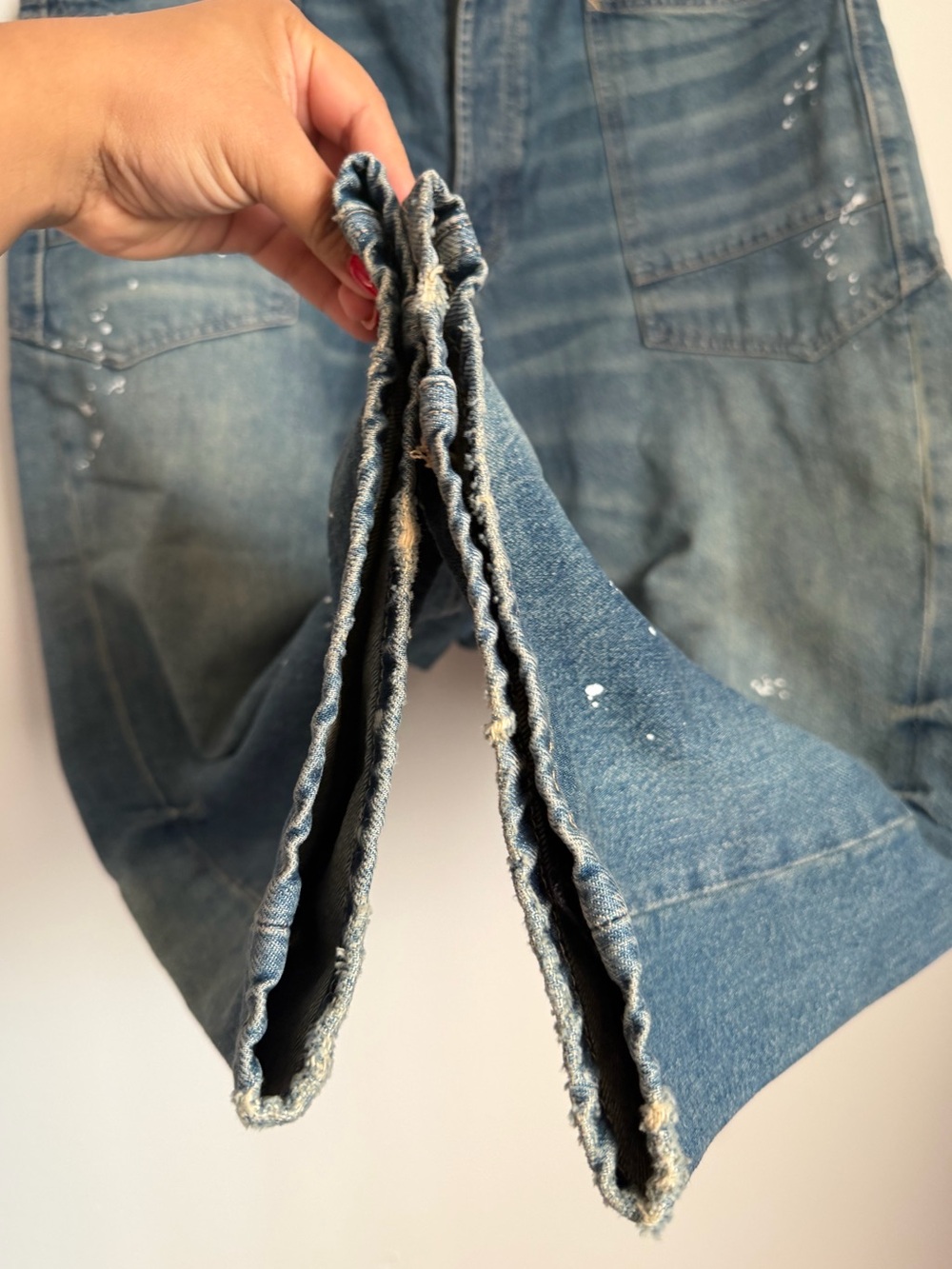 We The Free FP Moxie Mid Rise Barrel Jeans Timeless Blue Women Size 32 Wide Leg - Picture 5 of 12